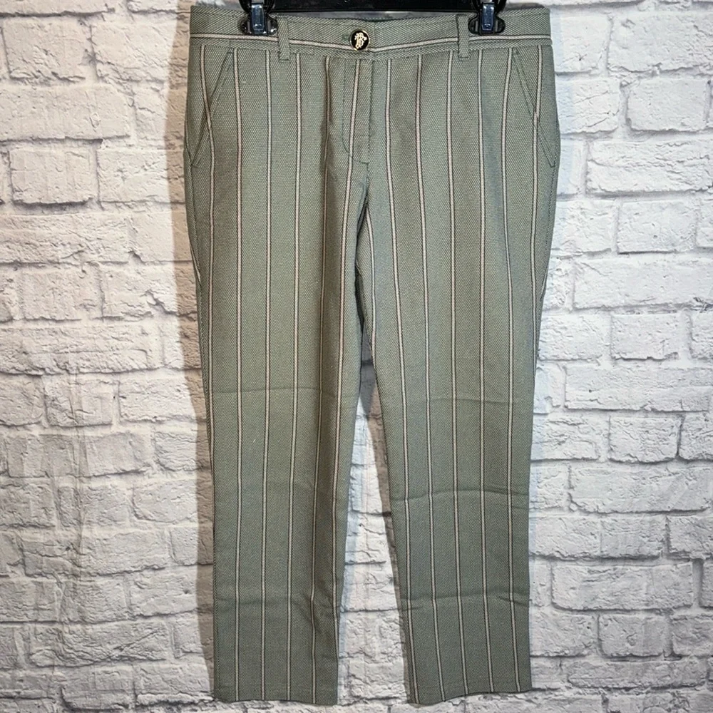 Tory Burch Emmett Striped Knit Business Casual Trouser Slack Classic Ankle Pants